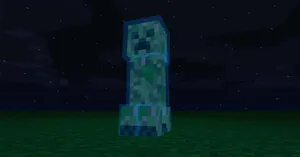 Electrifying Appearance Of A Charged Creeper Wallpaper