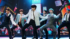 Electrifying Bts Performance At Concert Wallpaper