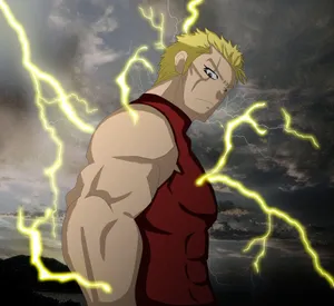 Electrifying Laxus Dreyar Unleashing Power Wallpaper
