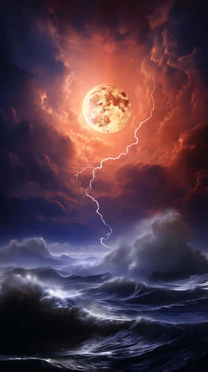 Electrifying_ Moonlit_ Sea Wallpaper