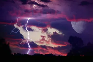 Electrifying_ Moonrise_ Storm Wallpaper