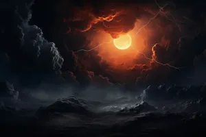 Electrifying_ Night_ Sky_ Moon Wallpaper