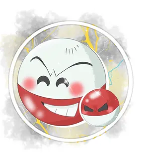 Electrode And Voltorb Art Wallpaper