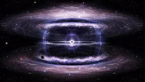 Electromagnetic Field Black Hole Wallpaper