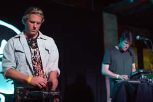 Electronic Duo Performing Live Wallpaper
