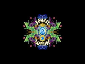 Elegance And Purity: The Bombay Sapphire Logo In Black Wallpaper