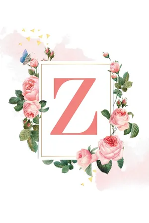 Elegance In Lettering: The Letter Z Adorned With Vibrant Pink Flowers Wallpaper