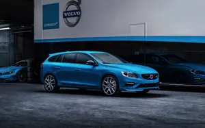 Elegance In Motion - The Blue Hatchback Volvo Car Wallpaper