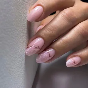 Elegance In Simplicity: Rose Gold Marble With Glossy Finish Wallpaper