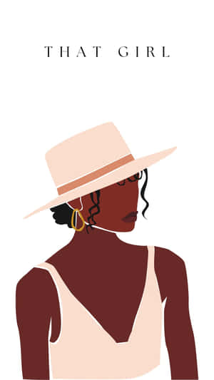 Elegant Afrocentric Woman Illustration Wallpaper