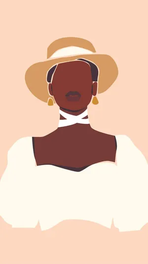 Elegant Afrocentric Woman Illustration Wallpaper