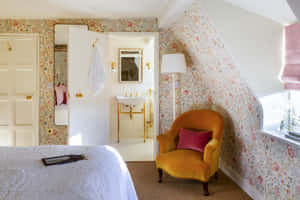 Elegant And Stylish Hotel Room Number One At Bruton Wallpaper