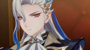 Elegant Anime Characterwith Silver Hair Wallpaper