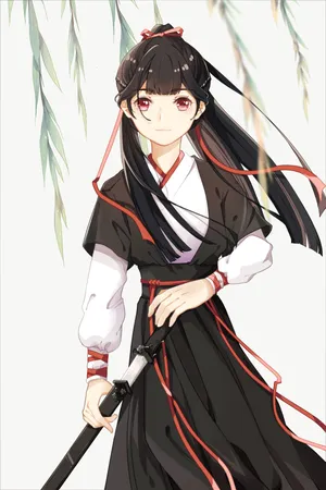 Elegant Anime Swordswoman Wallpaper