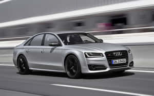 Elegant Audi S8 In Motion Wallpaper