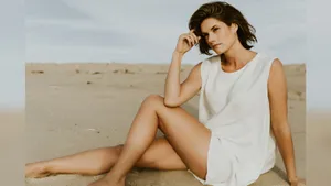 Elegant Beachside Pose Wallpaper