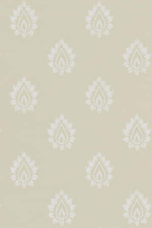 Elegant Beige Damask Pattern Wallpaper