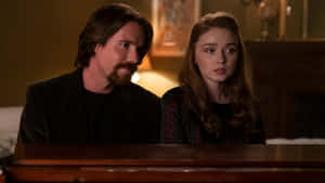 Elegant Bella Heathcote Gracing The Red Carpet In An Exquisite Dress. Wallpaper