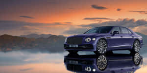 Elegant Bentley Flying Spur In Motion Wallpaper