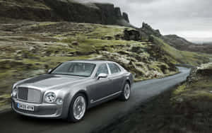 Elegant Bentley Mulsanne In Vibrant Scenery Wallpaper