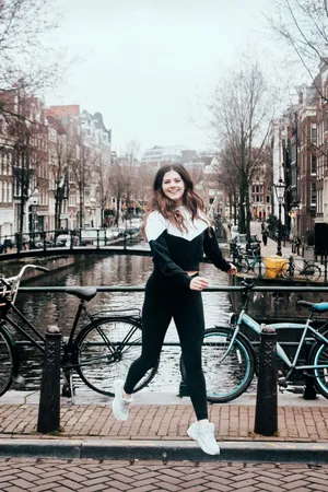 Elegant Black And White Fashion Ensemble Wallpaper