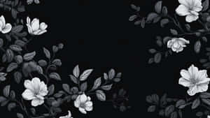 Elegant Black And White Floral Wallpaper