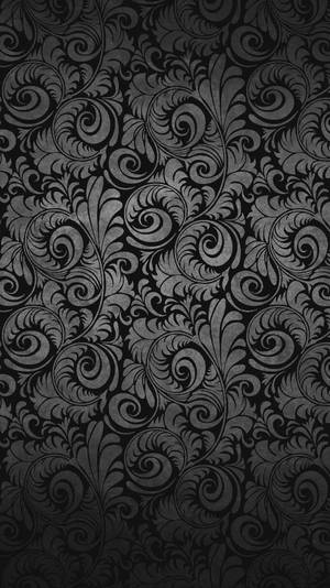 Elegant Black Batik Art Wallpaper