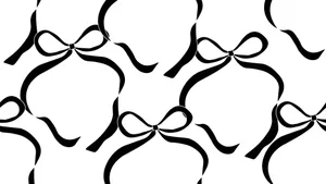 Elegant Black Bow Pattern Wallpaper