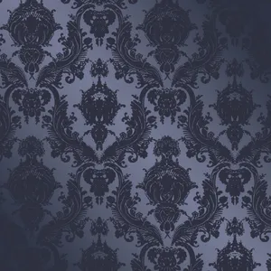 Elegant Black Damask Pattern Wallpaper