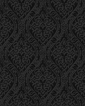 Elegant Black Damask Pattern Wallpaper