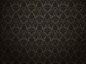 Elegant Black Damask Pattern Wallpaper