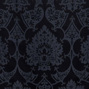 Elegant Black Damask Pattern Wallpaper