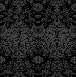 Elegant Black Damask Pattern Wallpaper