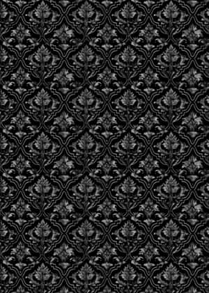 Elegant Black Damask Pattern Wallpaper