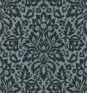 Elegant Black Damask Pattern Wallpaper