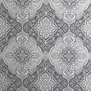 Elegant Black Damask Pattern Wallpaper
