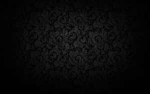Elegant Black Damask Pattern Wallpaper