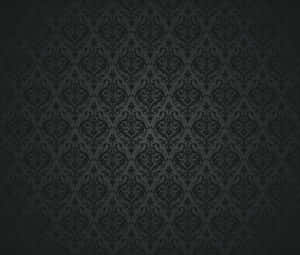 Elegant Black Damask Pattern Wallpaper