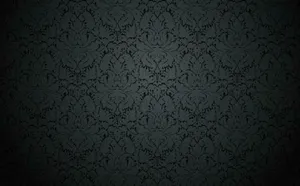 Elegant Black Damask Pattern Wallpaper