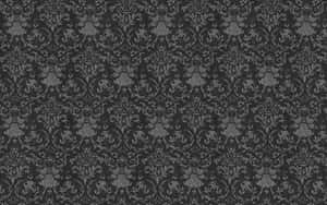 Elegant Black Damask Pattern Wallpaper