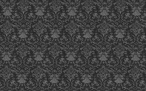 Elegant Black Damask Pattern Wallpaper