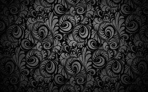 Elegant Black Damask Pattern Wallpaper