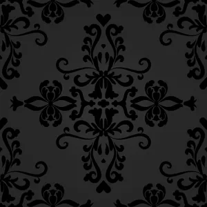 Elegant Black Damask Pattern Wallpaper