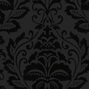 Elegant Black Floral Pattern Wallpaper
