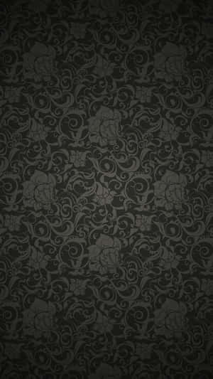 Elegant Black Floral Pattern Wallpaper