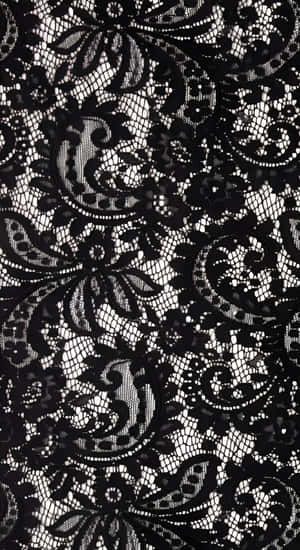 Elegant Black Lace Texture Wallpaper