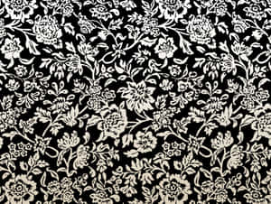 Elegant Blackand White Floral Pattern Wallpaper