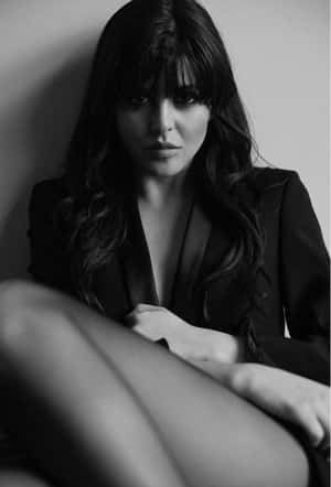 Elegant Blackand White Portrait Wallpaper