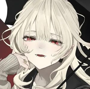 Elegant Blonde Vampire Pfp Wallpaper