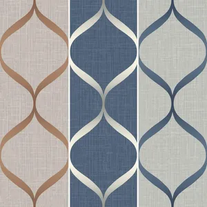 Elegant Blue And Silver Design Wallpaper